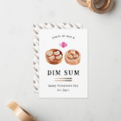 All That & Dim Sum | Dumpling Valentine Mitteilungskarte (Vorderseite/Rückseite Beispiel)