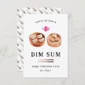 All That & Dim Sum | Dumpling Valentine Mitteilungskarte (Vorne/Hinten)