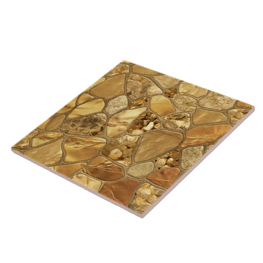 All that Gold - Kiesel voronoi mosaic N1 Fliese (Seite)