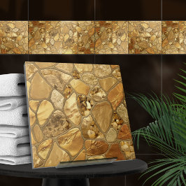 All that Gold - Kiesel voronoi mosaic N1 Fliese