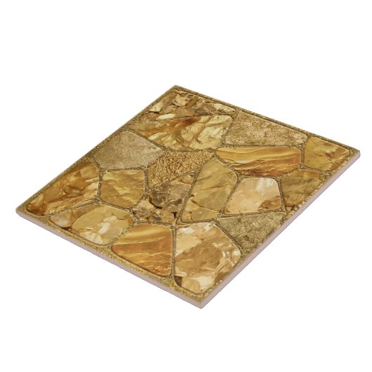 All that Gold - Kiesel voronoi mosaic N2 Fliese (Seite)