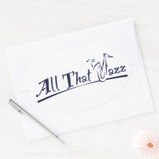 All that Jazz Ovaler Aufkleber (Umschlag)