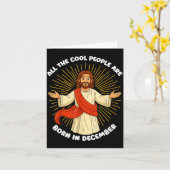 All The Cool People Are Born In December Funny Quo Karte (Gelbe Blume)