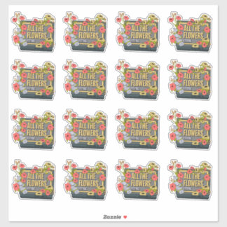 All the Flowers Festival Logo Aufkleber