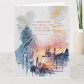 "All the Joy You Can Wish" Aquarellgrüße Karte (Vorderseite)