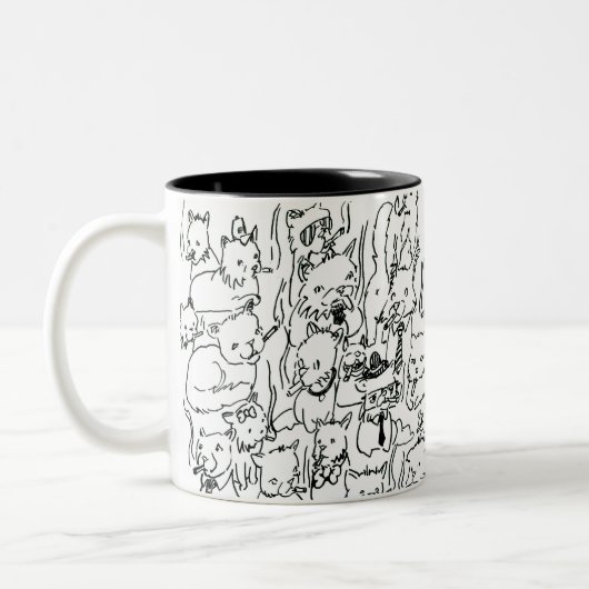 All The Kitties Mug Zweifarbige Tasse (Links)