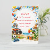 All the Thing I love Childs Birthday Einladung (Stehend Vorderseite)