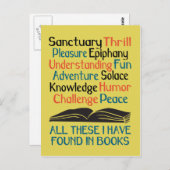 All These I Have Found in Books Postkarte (Vorne/Hinten)