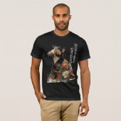 "All Things Change" Japanese Cat in Kimono Art  T-Shirt (Vorne ganz)