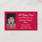 "All Things Diva" Afrikanischer Amerikaner Diva Visitenkarte (Vorderseite)