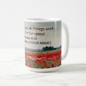 All Things for Good" Personalized Bible Verse Mug Kaffeetasse (VorderseiteRechts)