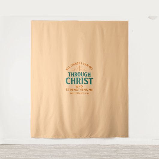 All things I can do through Christ who strengthens Wandteppich (Vorderseite)