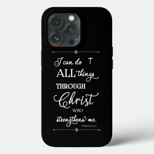 All Things Through Christ - Philippians 4:13 Case-Mate iPhone Hülle (Rückseite)