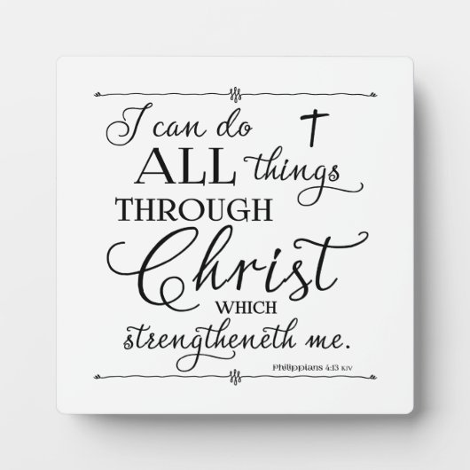 All Things Through Christ - Philippians 4:13 Fotoplatte (Vorderseite)