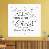 All Things Through Christ - Philippians 4:13 Leinwanddruck (Insitu (Wohnzimmer))