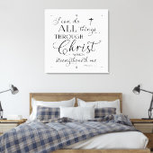 All Things Through Christ - Philippians 4:13 Leinwanddruck (Insitu (Schlafzimmer))