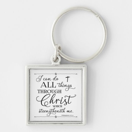 All Things Through Christ - Philippians 4:13 Schlüsselanhänger (Vorne)