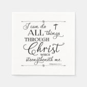 All Things Through Christ - Philippians 4:13 Serviette (Vorderseite)