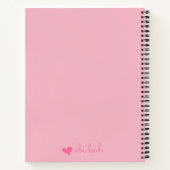 "All Things Through Christ" rosa Notebook Notizblock (Rückseite)
