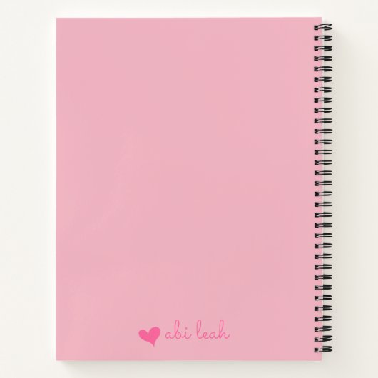 "All Things Through Christ" rosa Notebook Notizblock (Rückseite)