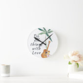 All Things With Love Tropical Runde Wanduhr (Zuhause)