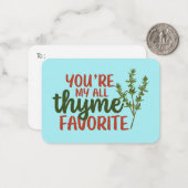 All Thyme Lieblings-Funny Pun Niedlich Valentinsta Mitteilungskarte (Vorderseite/Rückseite Beispiel)