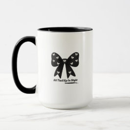 All Tied Up In Style cup– Elegant Black Bow Tasse