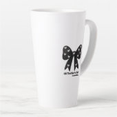 All Tied Up In Style Latte mug– Elegant Black Bow Milchtasse (Rechte Ecke)