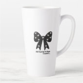 All Tied Up In Style Latte mug– Elegant Black Bow Milchtasse (Rechts)