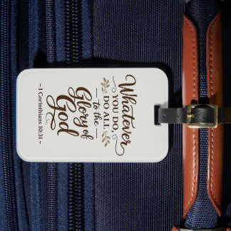 All to the Glory of God Scripture Luggage Tag Gepäckanhänger