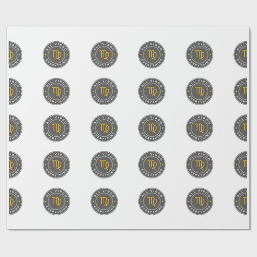 All Virgo Everything Signatur-Muster-Verpackung Geschenkpapier (Flach)