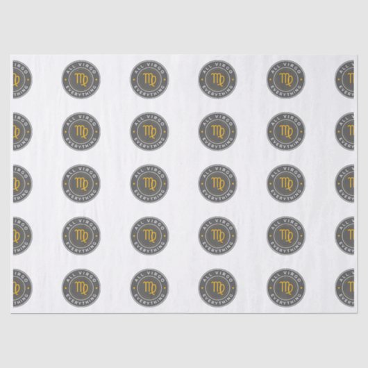 All Virgo Everything Signature Pattern Tissue Seidenpapier (Vorderseite)
