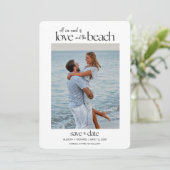 All We Need Is Love and the Beach Photo  Save The Date (Stehend Vorderseite)