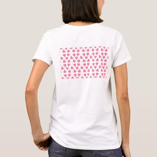 All We Need Is Love T-shirt with pink hearts (Rückseite)