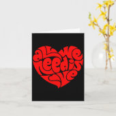 All We Need Is Love Valentine's Day Heart  Karte (Gelbe Blume)