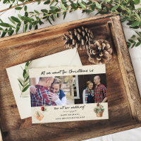 All We Woll für Weihnachts-Foto Verlobung Card