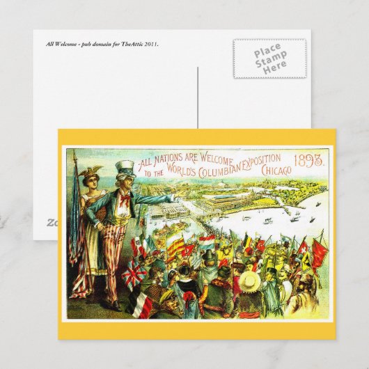 All Welcome - Postcard Postkarte (Vorne/Hinten)