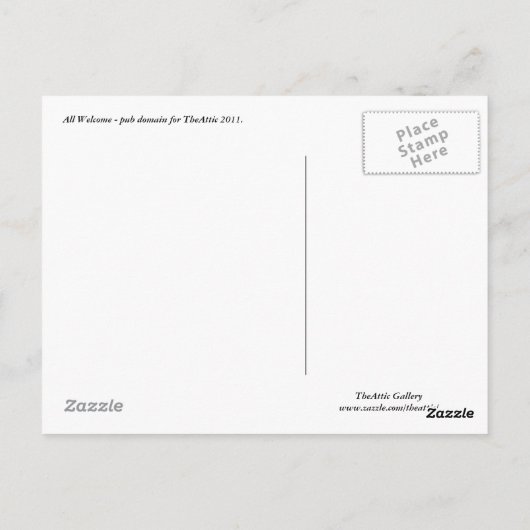All Welcome - Postcard Postkarte (Rückseite)
