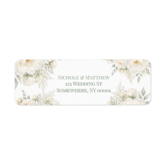 All White Florals Wedding Address (Vorne)