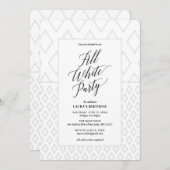 All White Party Einladung (Vorne/Hinten)