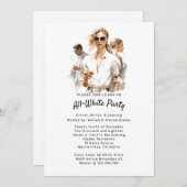 All-White-Party Einladung (Vorne/Hinten)