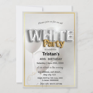 All-White-Party oder Weiße Party Einladung
