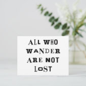 All Who Wander Postkarte (Stehend Vorderseite)
