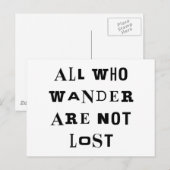 All Who Wander Postkarte (Vorne/Hinten)