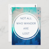 All Who Wander Quote Postkarte (Vorne/Hinten)