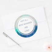 All Who Wander Quote Runder Aufkleber (Umschlag)