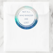 All Who Wander Quote Runder Aufkleber (Tasche)