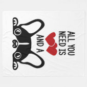 All You Need Boston Terrier Fleecedecke (Vorderseite (Horizontal))