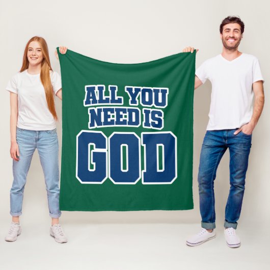 All you need is God Fleecedecke (Beispiel)