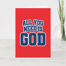 All you need is God Karte